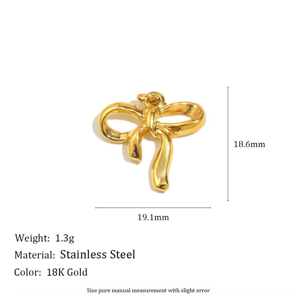 Wholesale Golden seahorse bow tie five-pointed star denim boots pendant