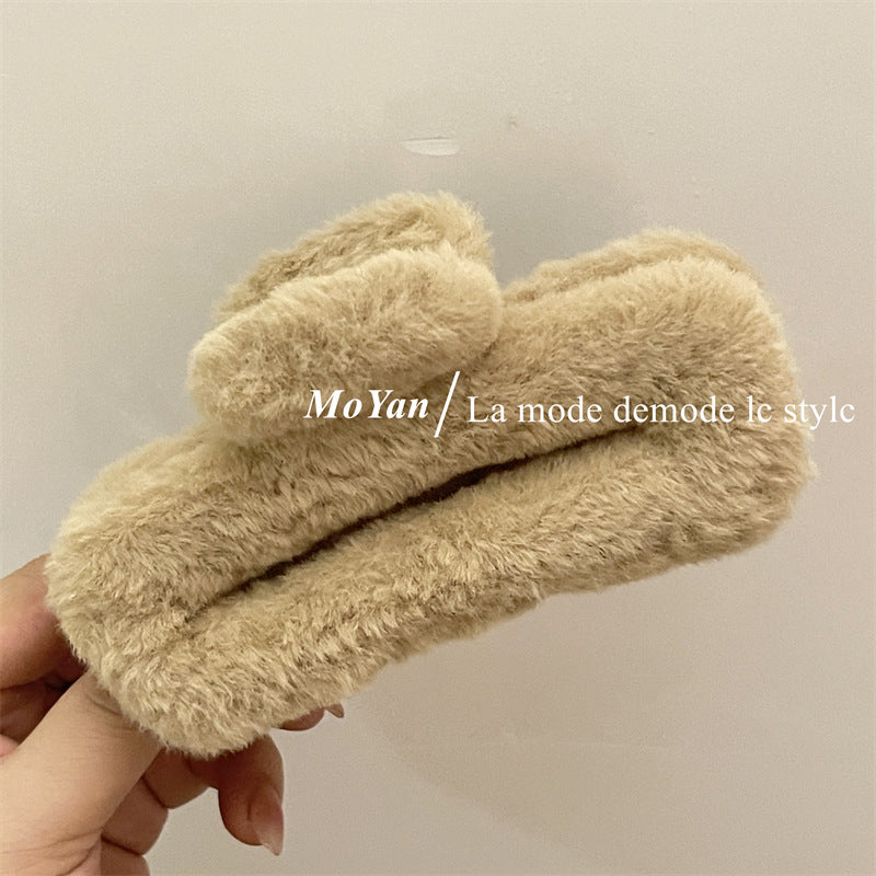 Wholesale Plush Warm Color Large Grab Clip