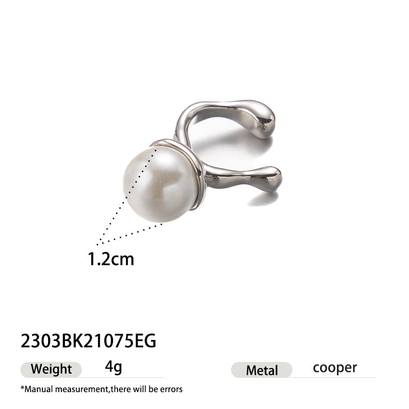 Wholesale Unique Irregular Shape Zirconium No Ear Bone Clip Earrings