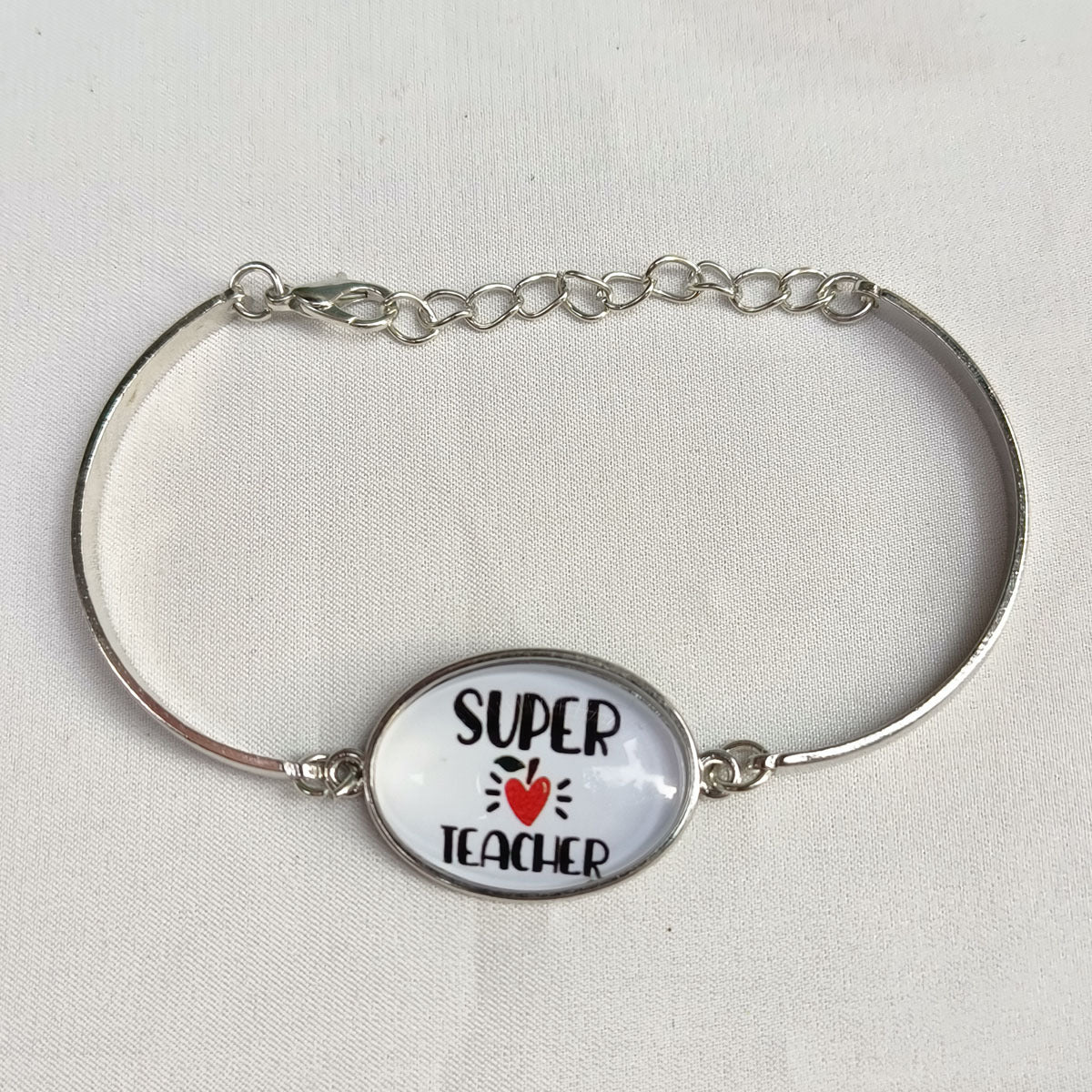 Wholesale Apple Teacher' s Day Bracelet Vintage Metal Gemstone Bracelet