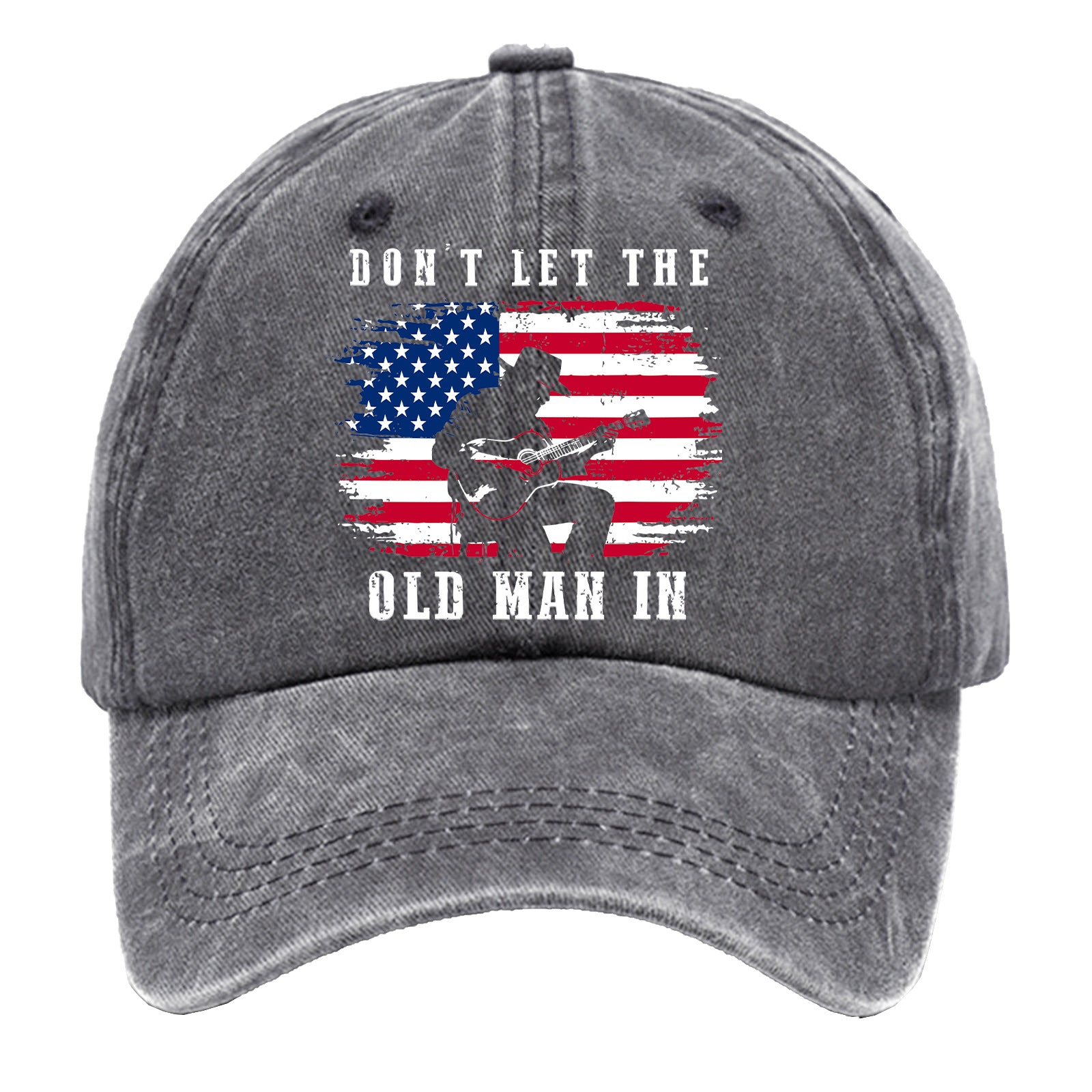 Wholesale Washed Cotton Printed Distressed Vintage Soft Top Baseball Cap