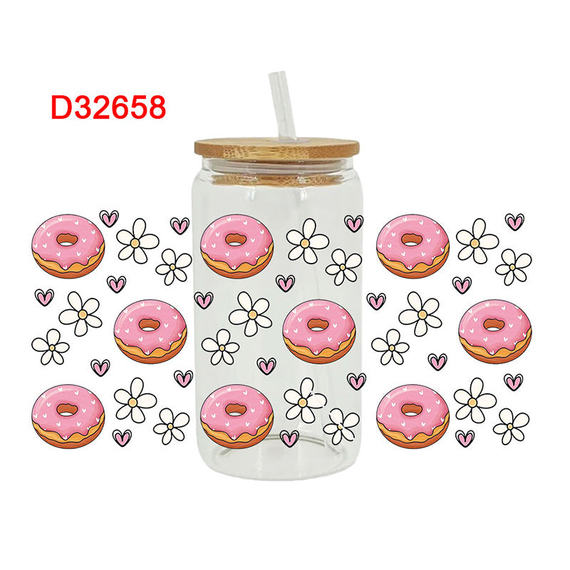 Wholesale Cartoon Dessert Series  16oz Cup UV DTF Wraps