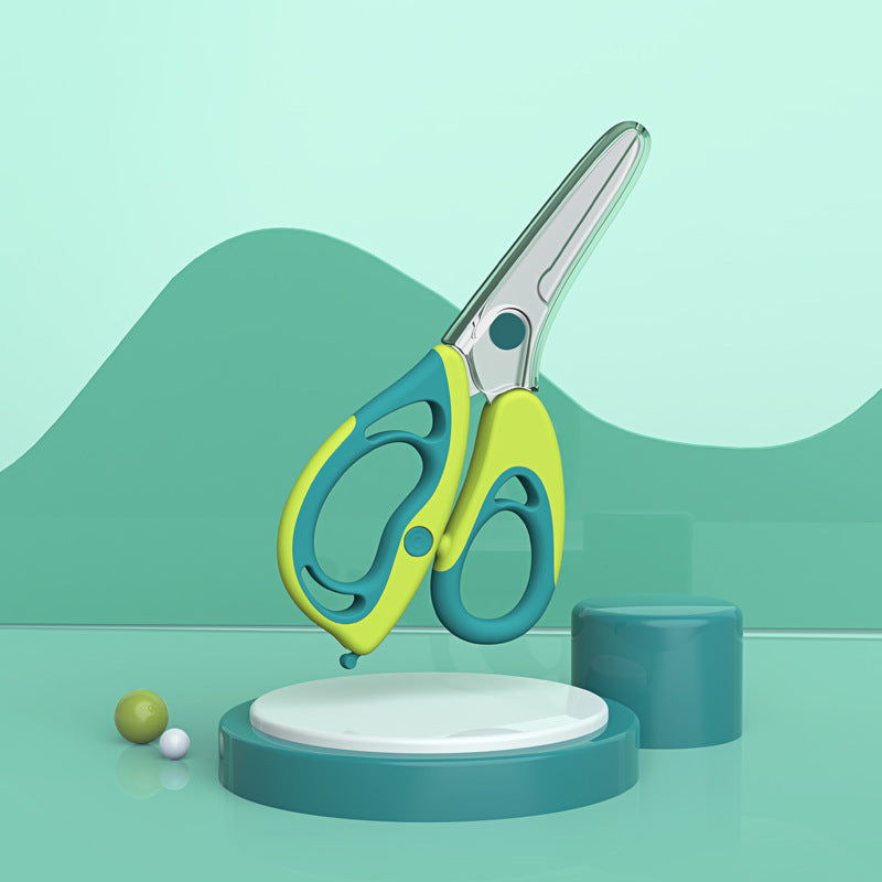 Wholesale Stainless Steel Food Supplementary Scissors Maternal and Baby Supplies