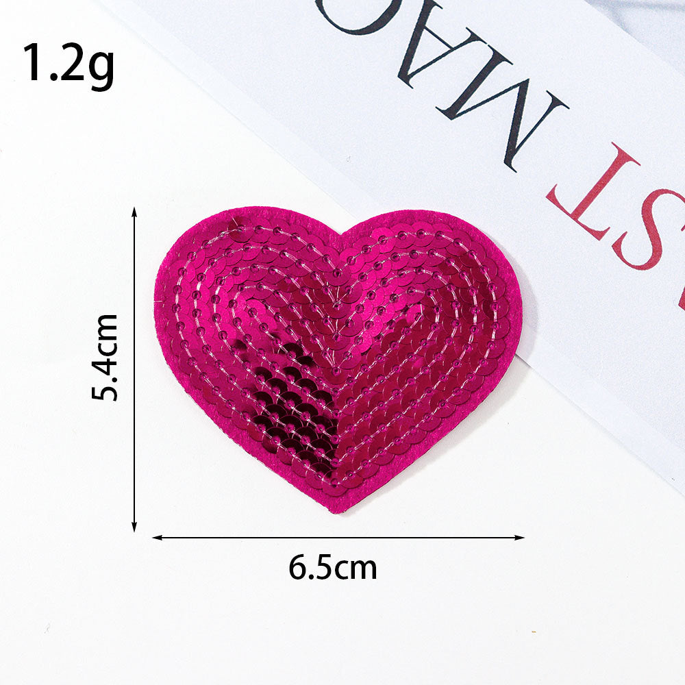 Wholesale Glitter sequined fabric patches,  multi-colored star DIY Patches