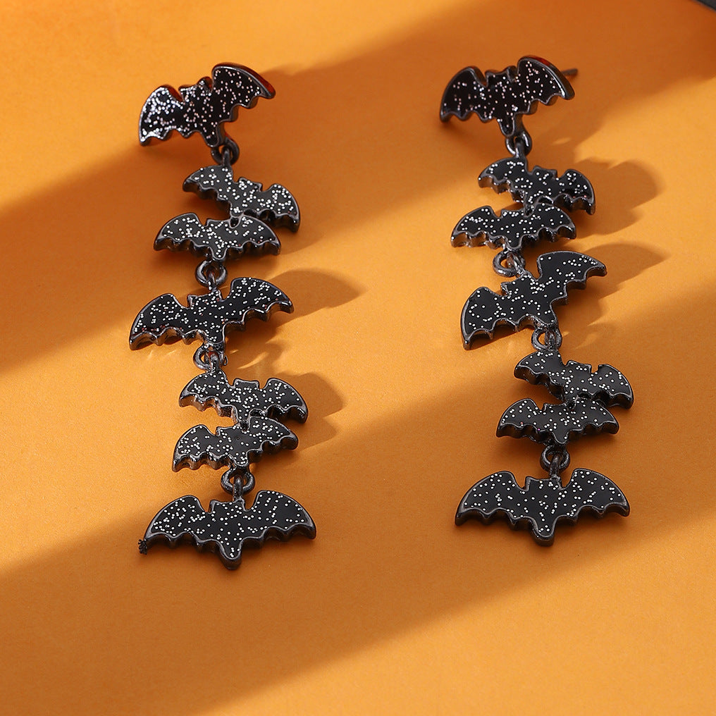 Wholesale  Devil Bat  Pumpkin Earrings For Women Alloy Electroplated Jewelry Accessory Trendy Party Gift Boutique Resale