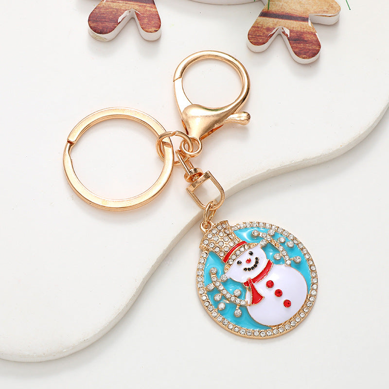 Wholesale Christmas Zinc Alloy Christmas Tree Keychain