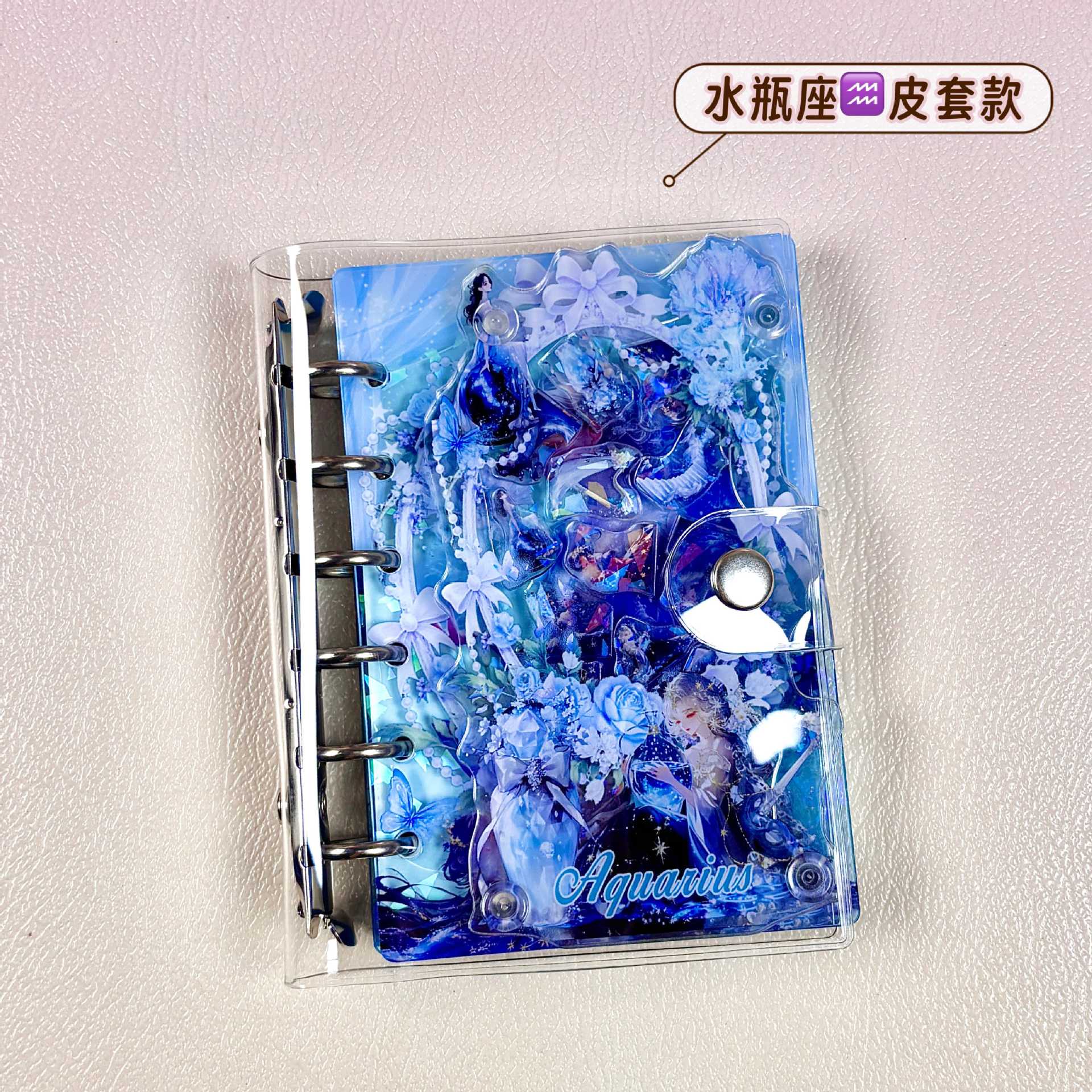 Wholesale Twelve Constellations Acrylic Shaker Book A7 Loose-leaf Notebook