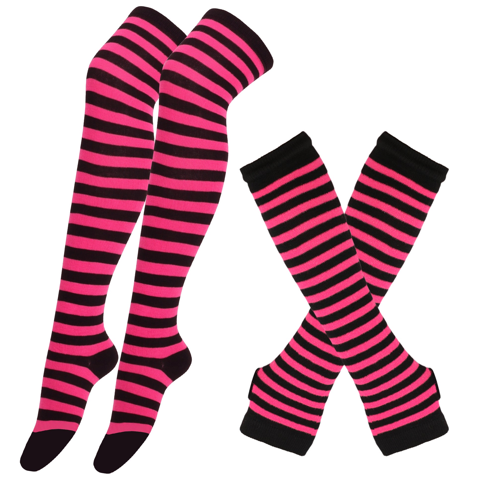 Wholesale Halloween Christmas Funny Striped Gloves Long Socks Set