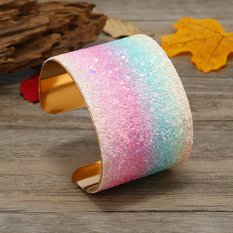 Wholesale Creative Glitter Gradient Color Brilliant Bracelet
