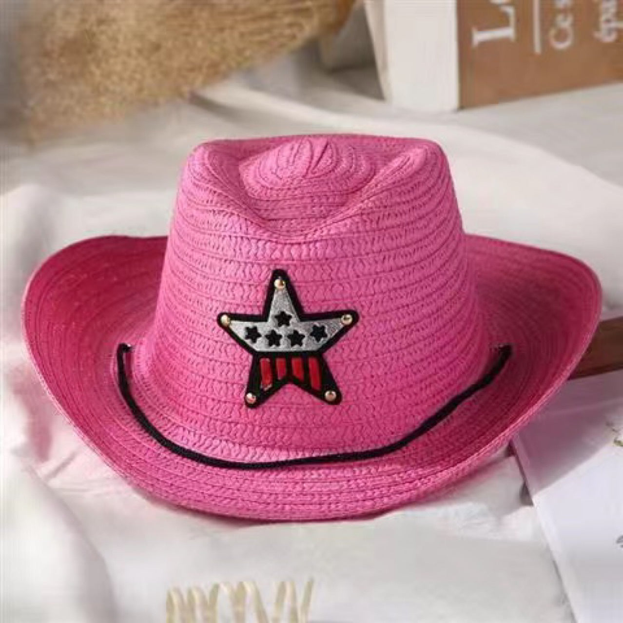 Wholesale of Western Cowboy Children's Sunshade Tencel Straw Hat