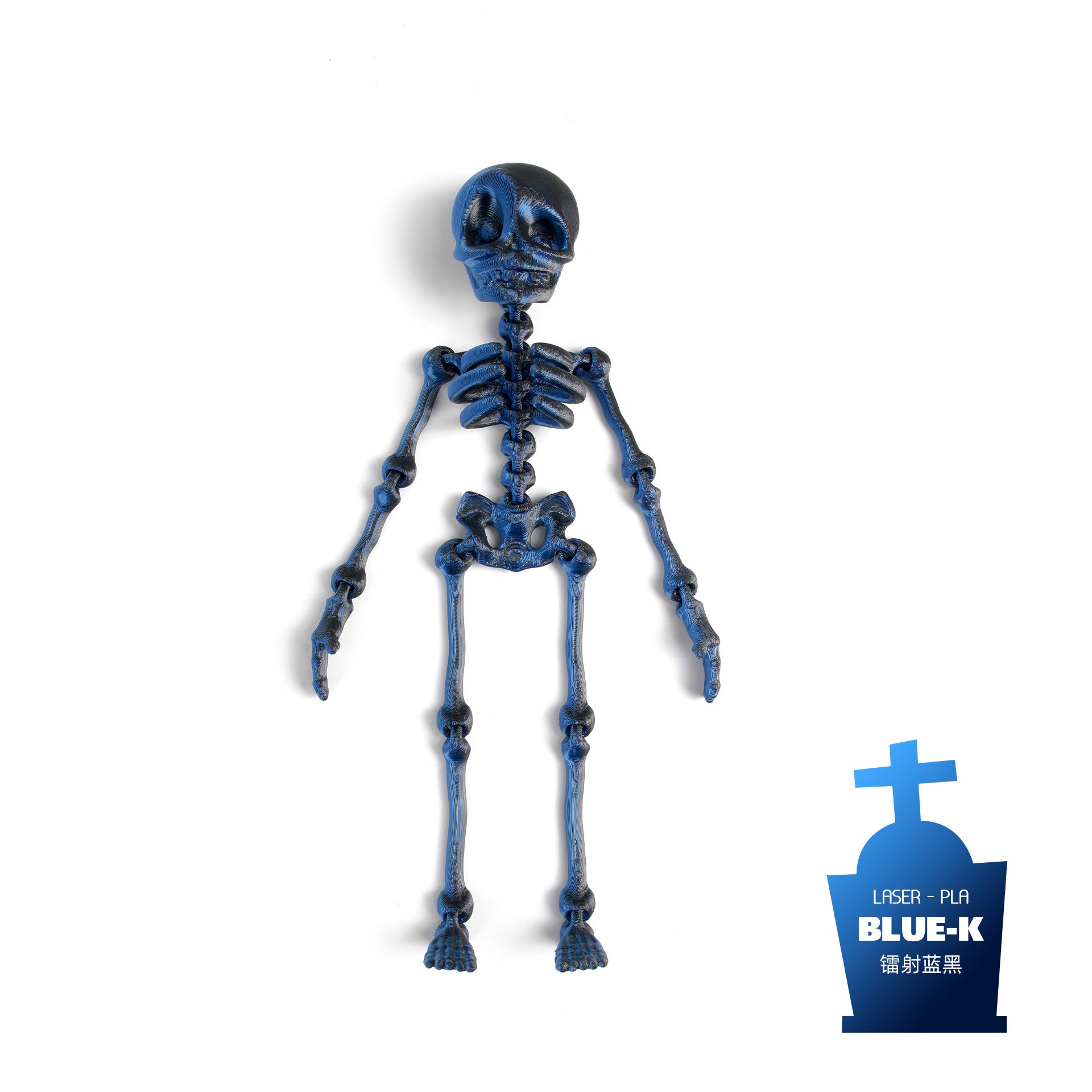 Wholesale 3d printing luminous joint movable skull little toy dancing ornaments