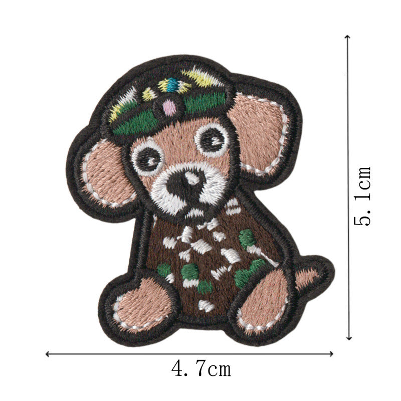Wholesale Cute Cartoon Puppy Embroidered Iron On Patches 9 Piece Set For DIY Clothing Bags Hats Decorative Accent