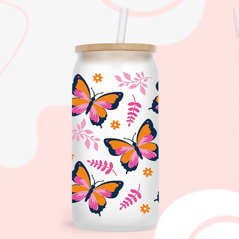 Wholesale UV transfer sticker for glass cups sticker 16OZ UV DTF WRAPS