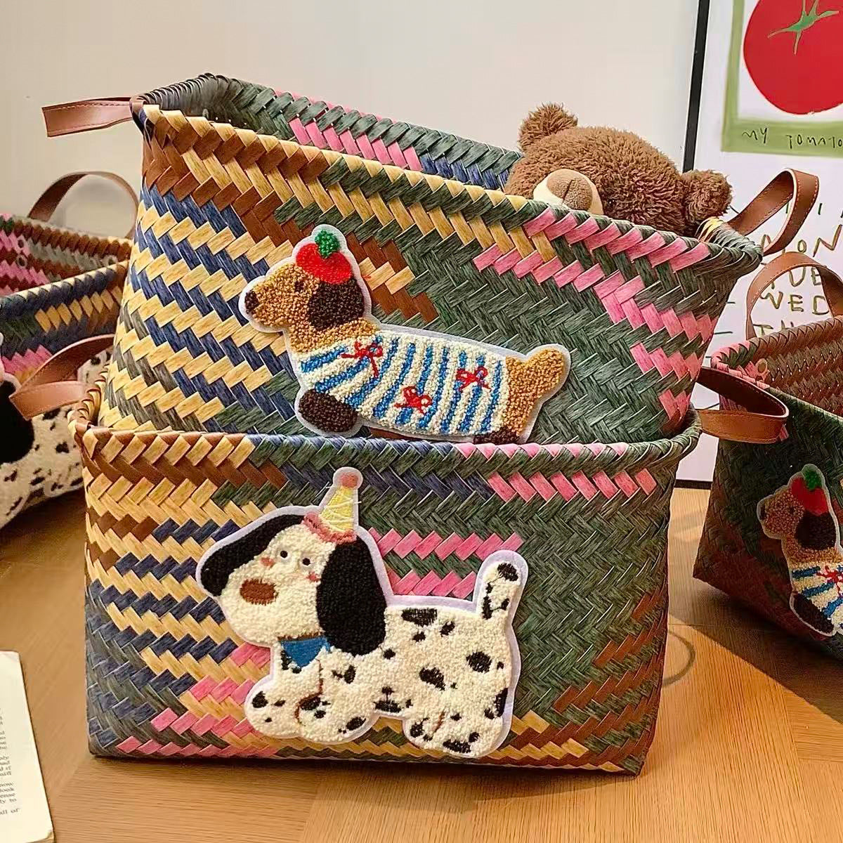 Wholesale Dachshund Dog Towel Embroidery Patch Chic Embroidered Fabric Applique For ets Bags Baskets DIY Craft Sewing Decoration