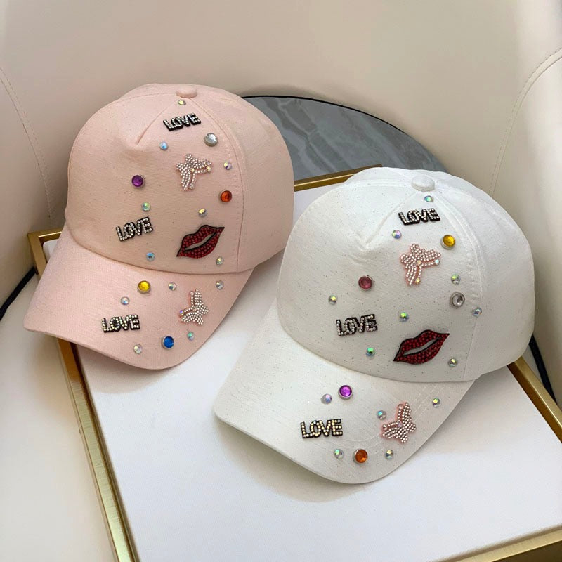 Wholesale Rhinestone Versatile Sun Visor Baseball Cap