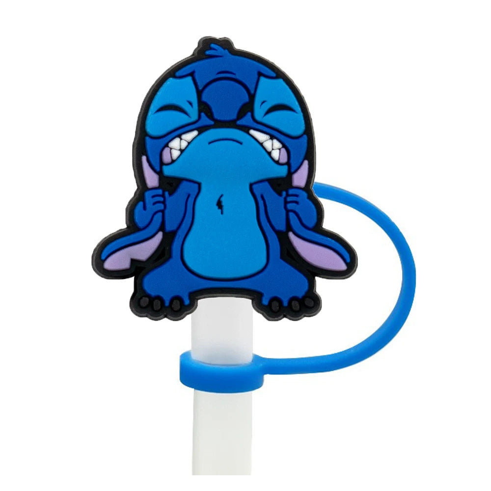 Wholesale Straw cap animation straw cartoon cover dust plug straw Straw Tube Cap OLY Exclusive