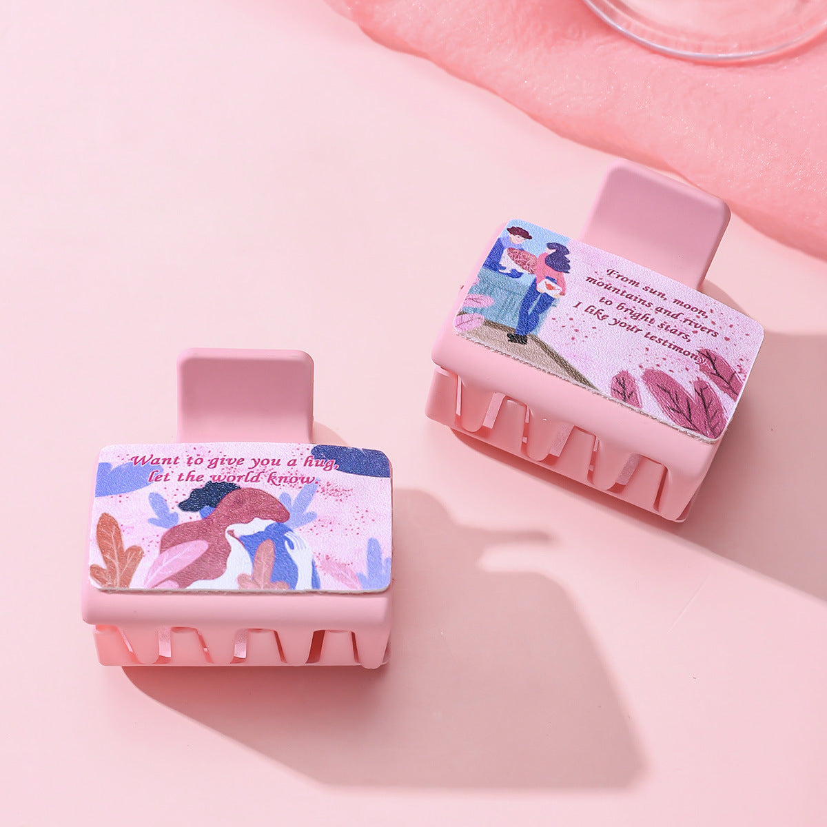 Wholesale Valentine's Day PU Leather Hair Clips