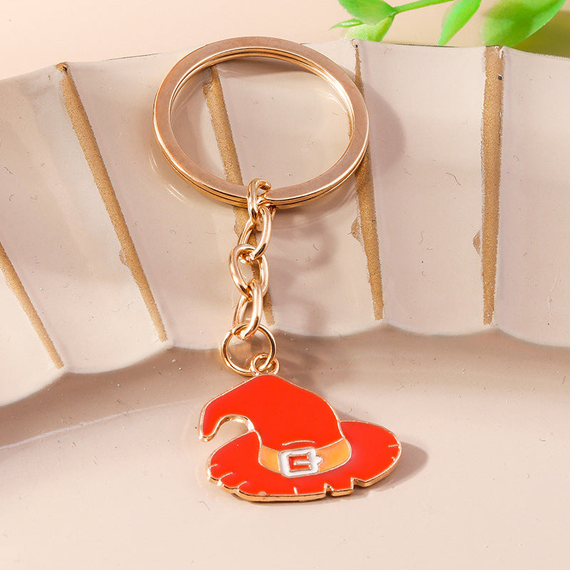 Wholesale Cartoon Witch Hat Zinc Alloy Keychain