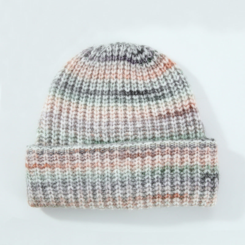 Wholesale Wool Gradient Cuff Knitted Beanie