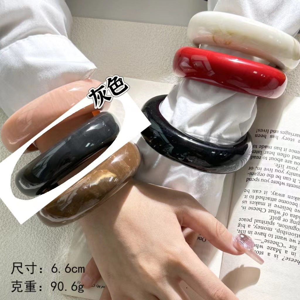 Wholesale 10pcs Yuyu fashion new marble pattern acrylic bracelet shaped resin square round bracelet