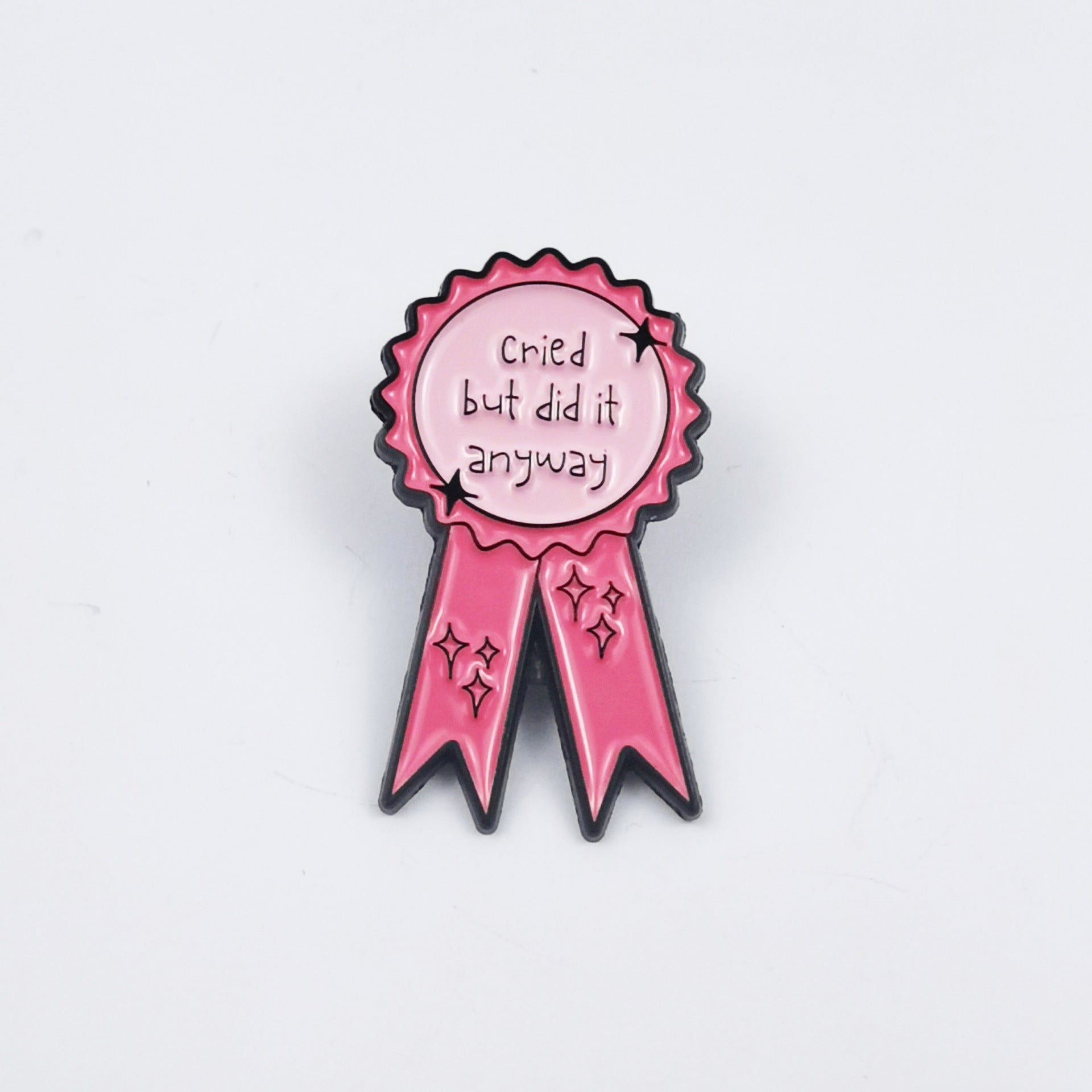 Wholesale Pink Series English Quotes Love Billboard Geometric Brooch