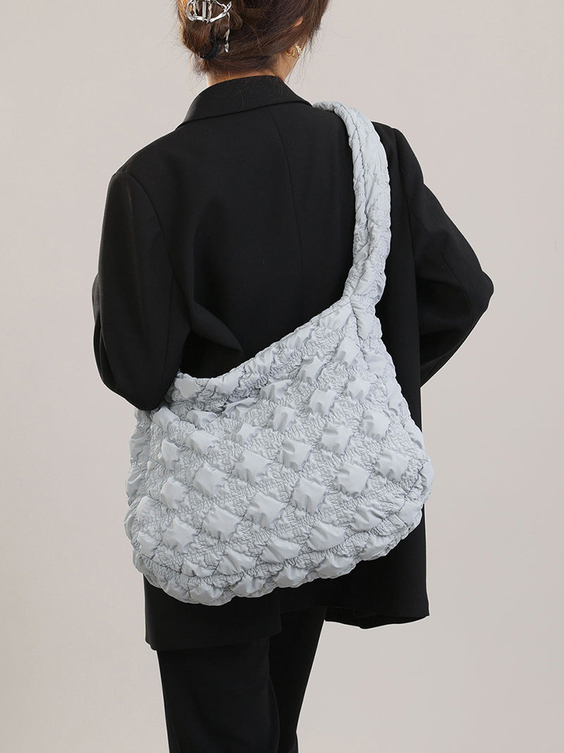 Wholesale Autumn and Winter Nylon Pleated Cloud Large Capacity Single Shoulder Crossbody Bags