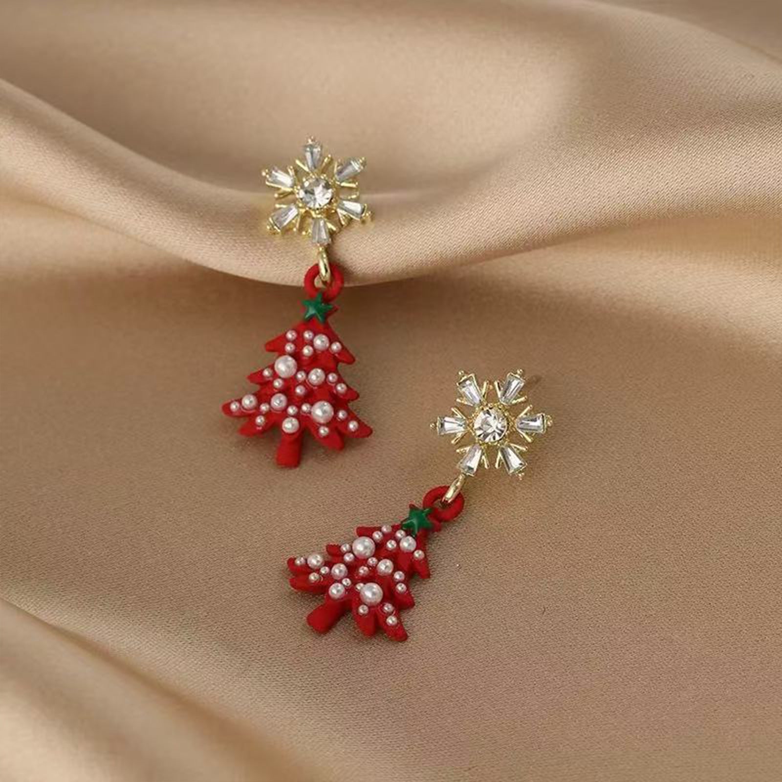 Wholesale Christmas Series Asymmetrical Earrings