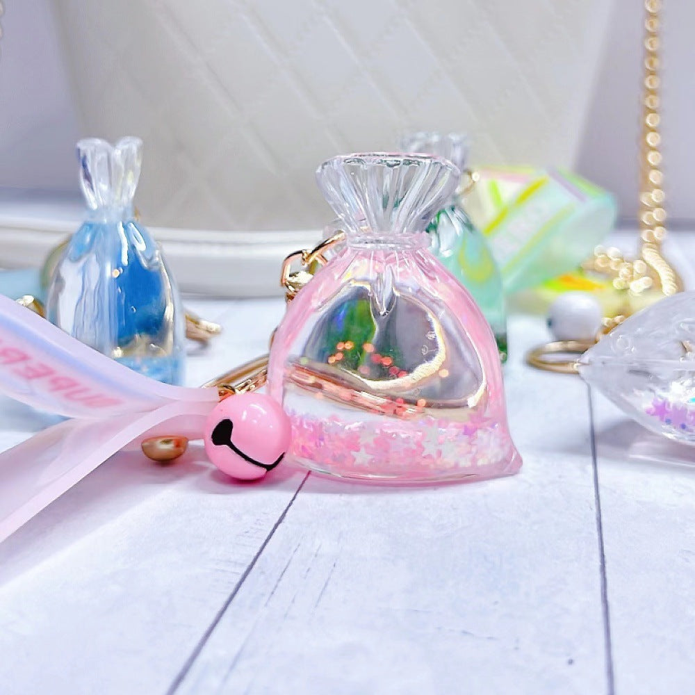 Wholesale Acrylic Glitter Powder Oiled Keychain