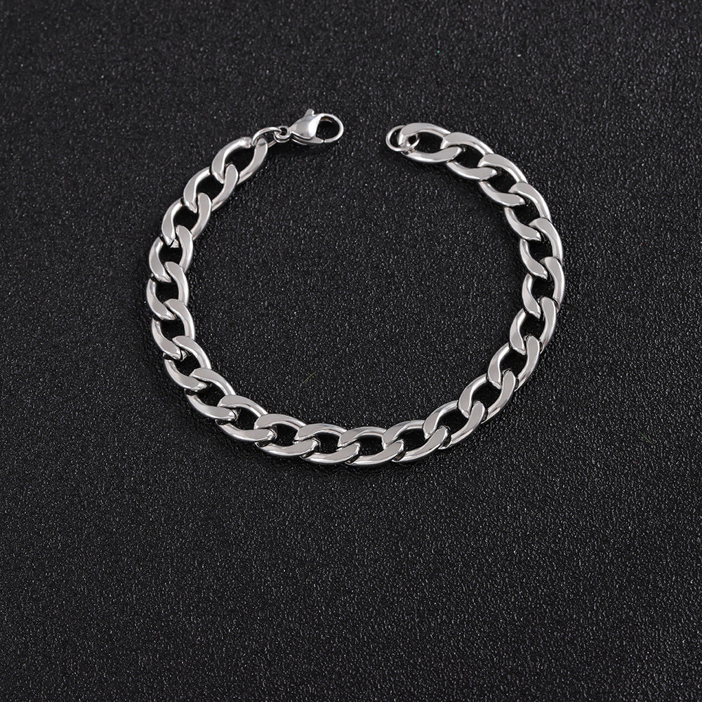 Wholesale Light Luxury Simple Hip Hop Titanium Steel Bracelet