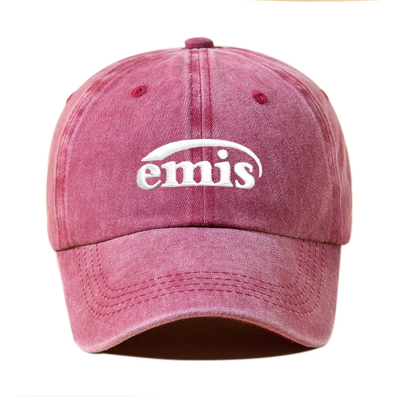 Wholesale Letters Versatile Washed Distressed Curved Brim Baseball Cap