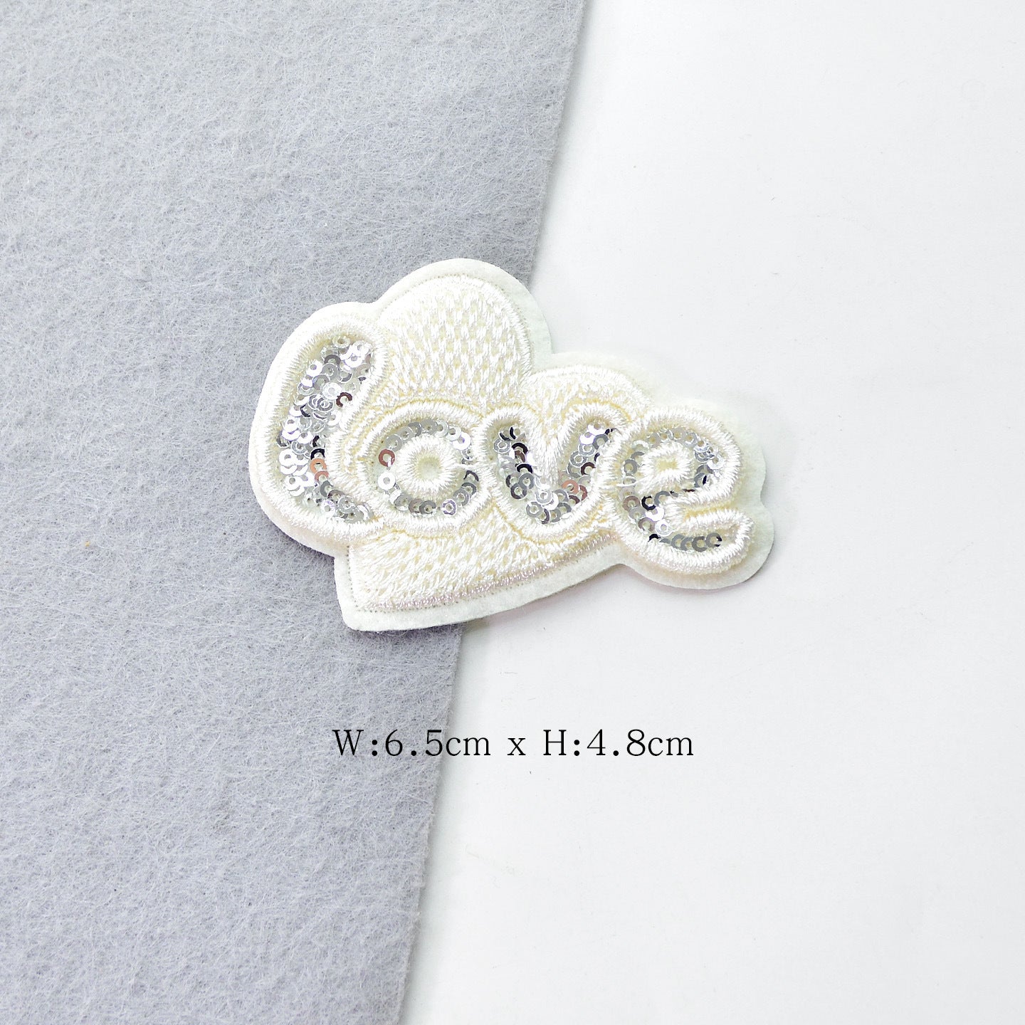 Wholesale Love Letter Bow Embroidered Felt Patch With Pink Sequin Trendy Decorative Accent For Clothing Repair Gift Or Boutique Resale