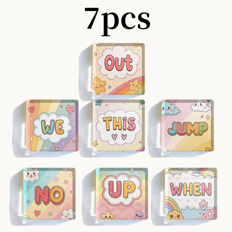 Wholesale English alphabet word transparent acrylic magnetic refrigerator magnet