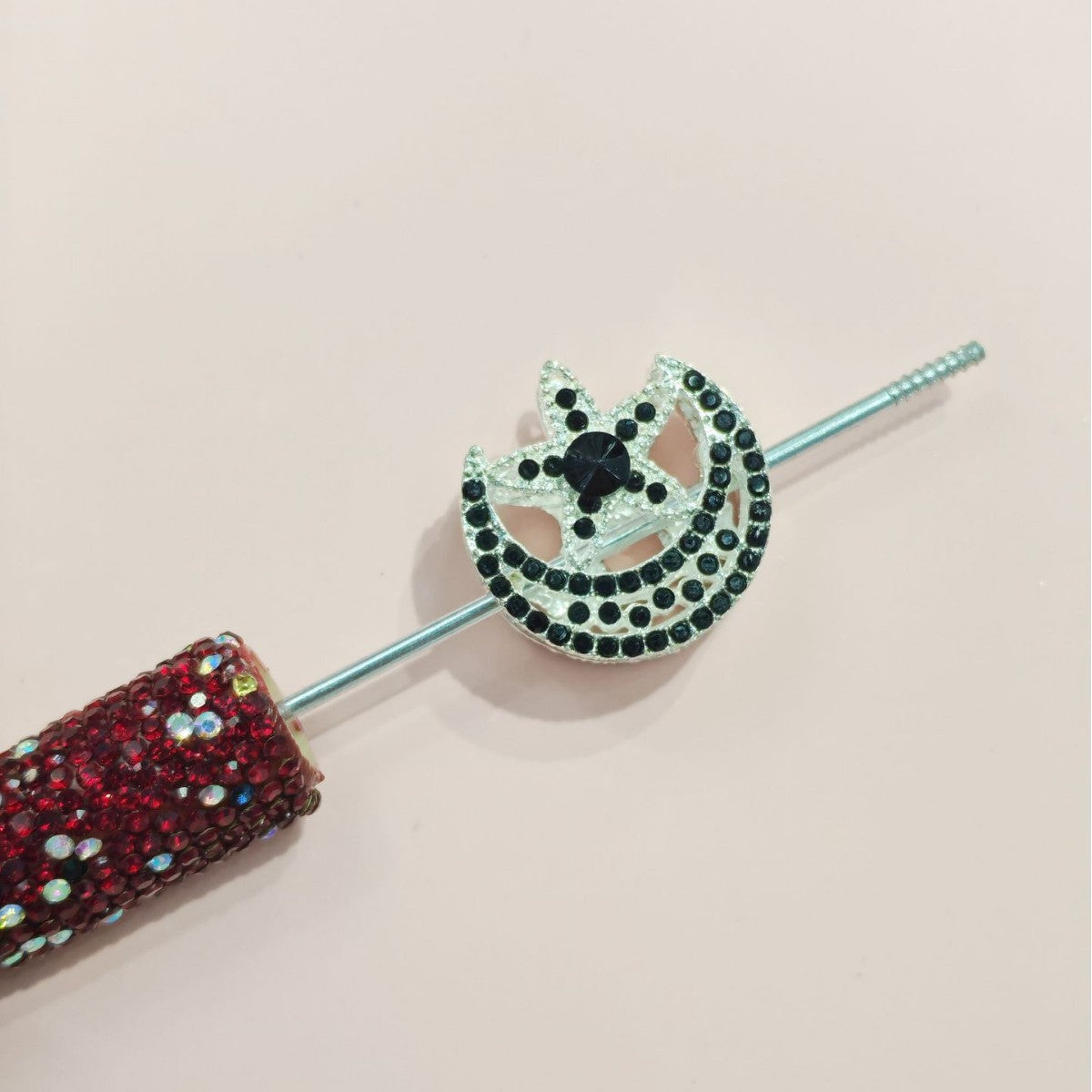 Wholesale 10pcs colored hollow star moon alloy beads
