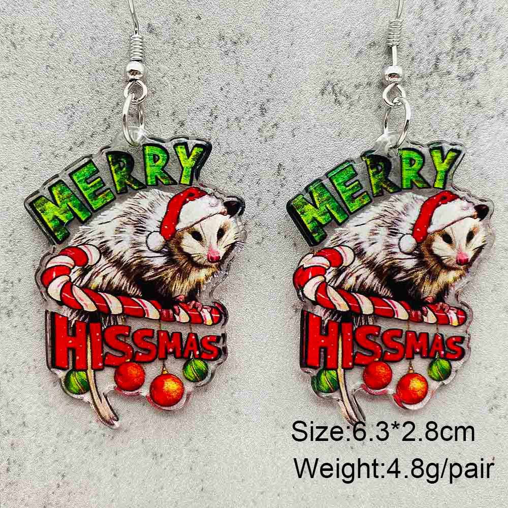 Wholesale Christmas Santa Claus Gingerbread Man Acrylic Christmas Earrings