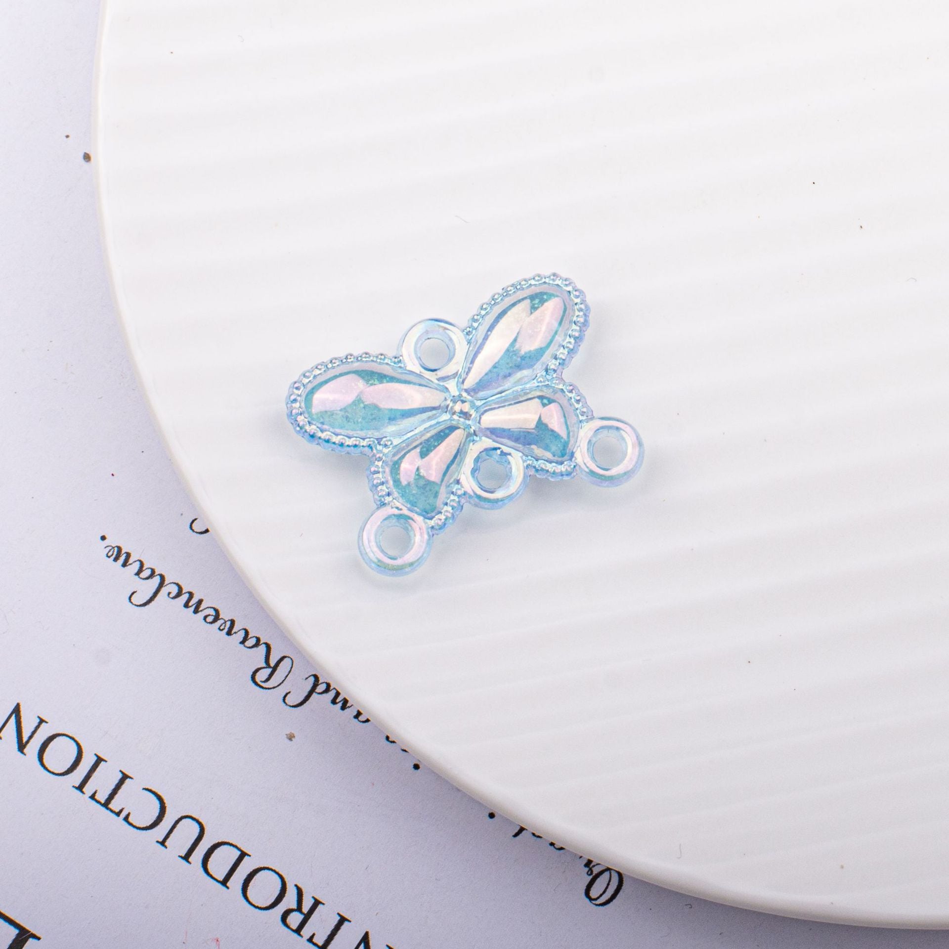 Wholesale 10PCS Acrylic Straight Hole UV Candy Color Tetris Rubik's Cube Loose Beads