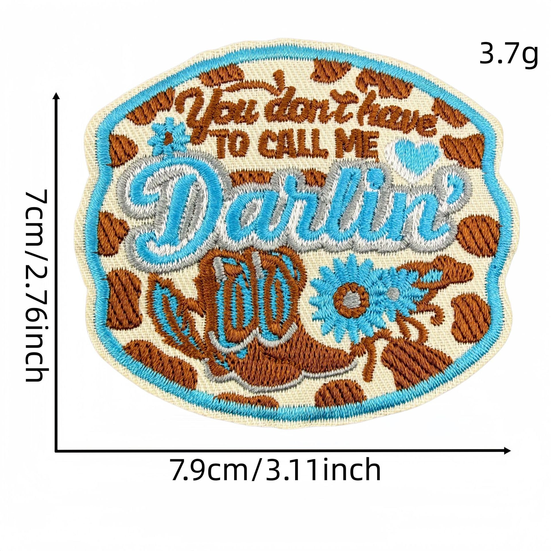 Wholesale Trendy Boho Turquoise Embroidered Patches Western Denim Patch Set 22 Pieces Decorative For Clothing Bags DIY Accessory