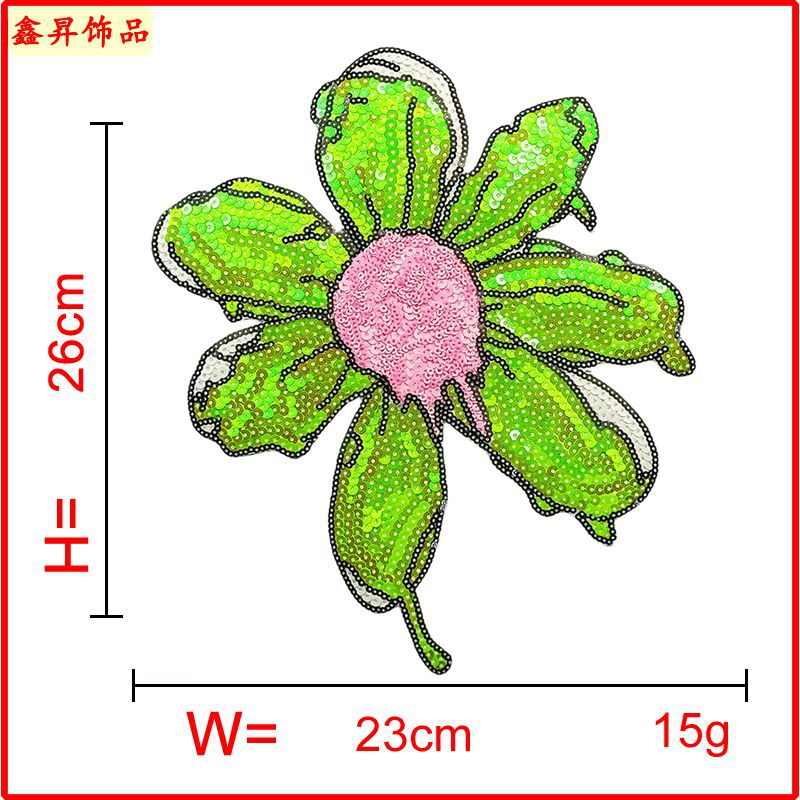 Wholesale Personalized exquisite flower heart-shaped eye clothing accessories sequin embroidery jewelry sequin embroidery cloth patch factory direct supply