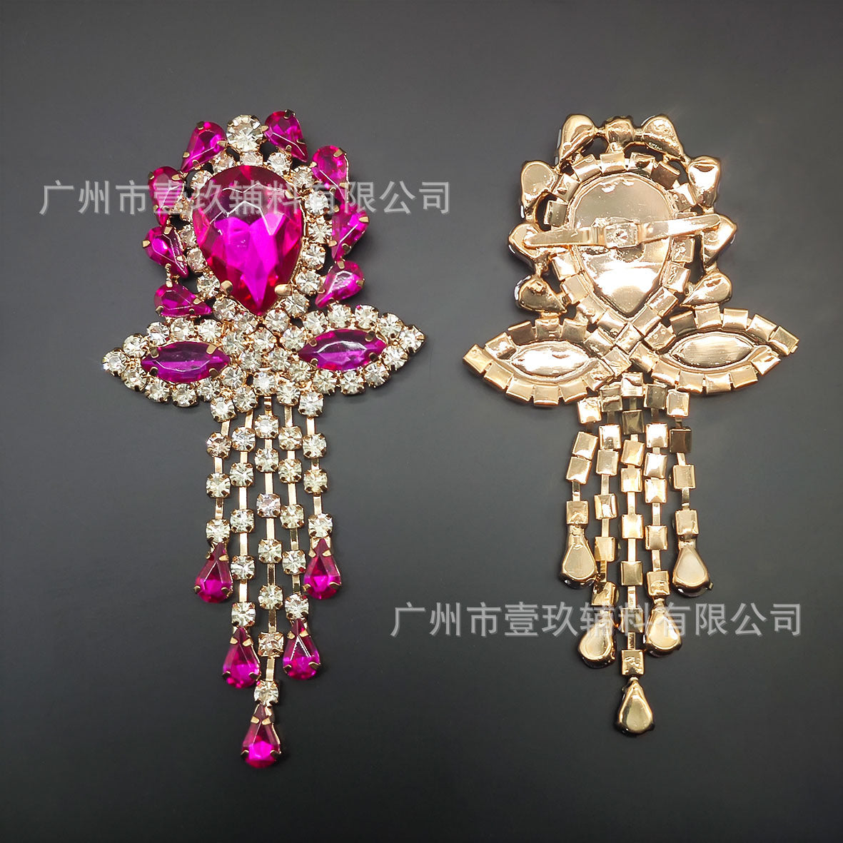 Wholesale 5. 5CM Waterdrop Diamond Crystal Tassel DIY Patches