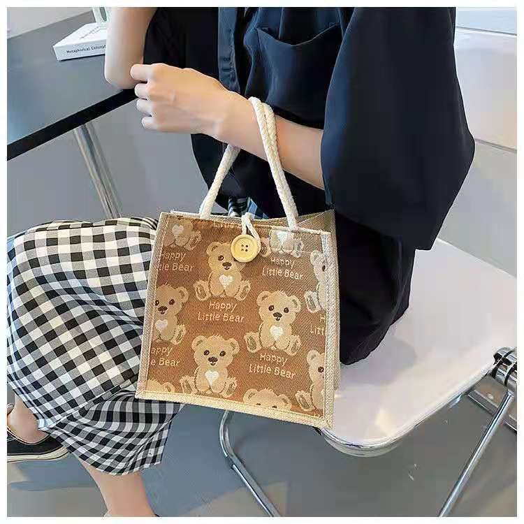 Wholesale Japanese style bag lunch bag student one-shoulder linen handbag
