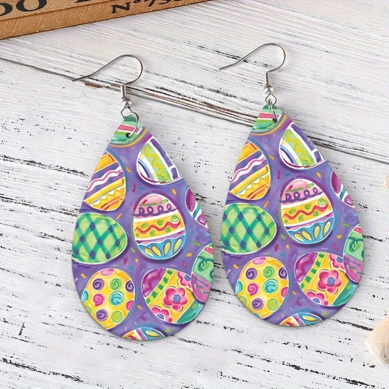 Wholesale Valentine' s Day Acrylic Teardrop-Shaped LOVE Earrings