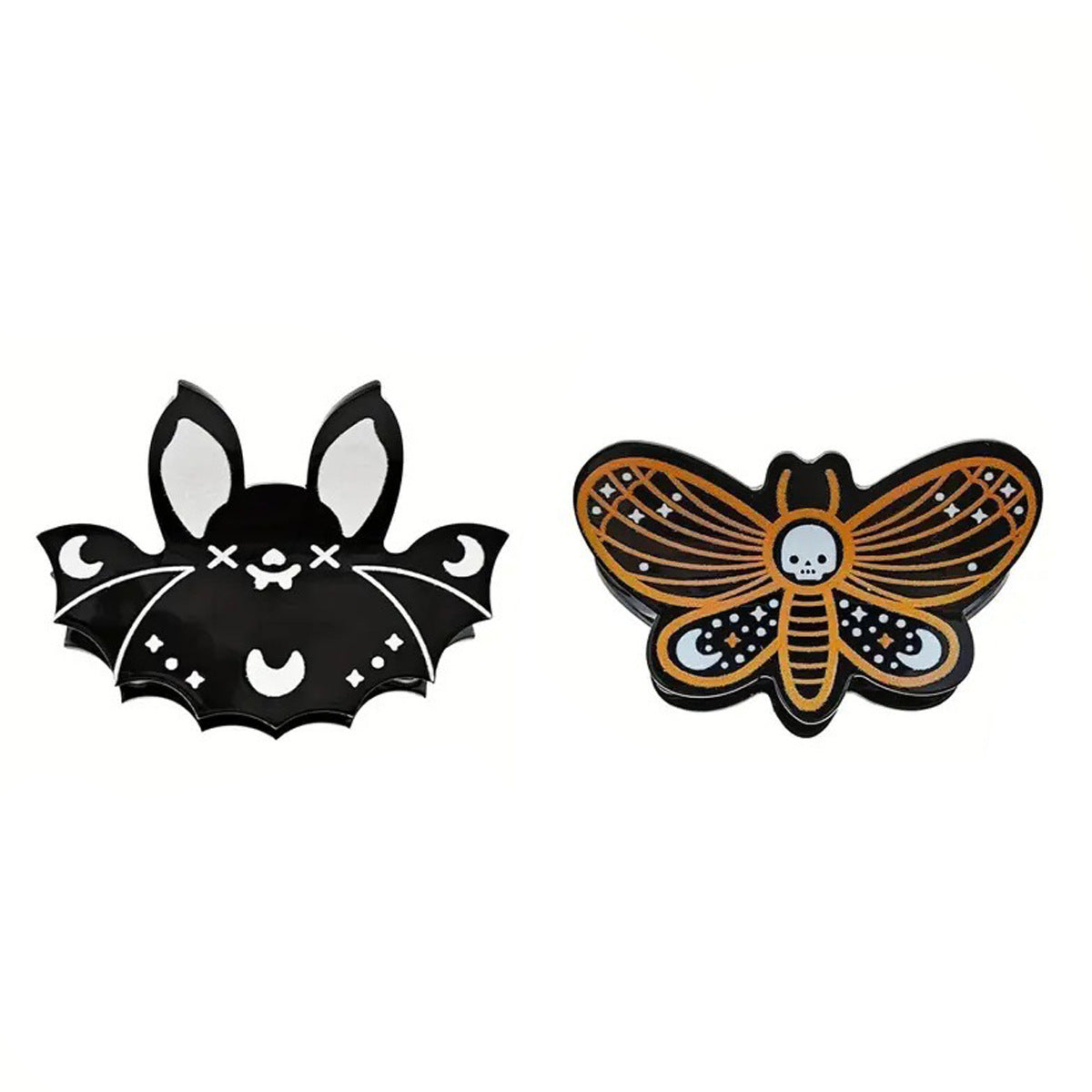 Wholesale  Funny Pumpkin Clip Butterfly Skull Hairpin
