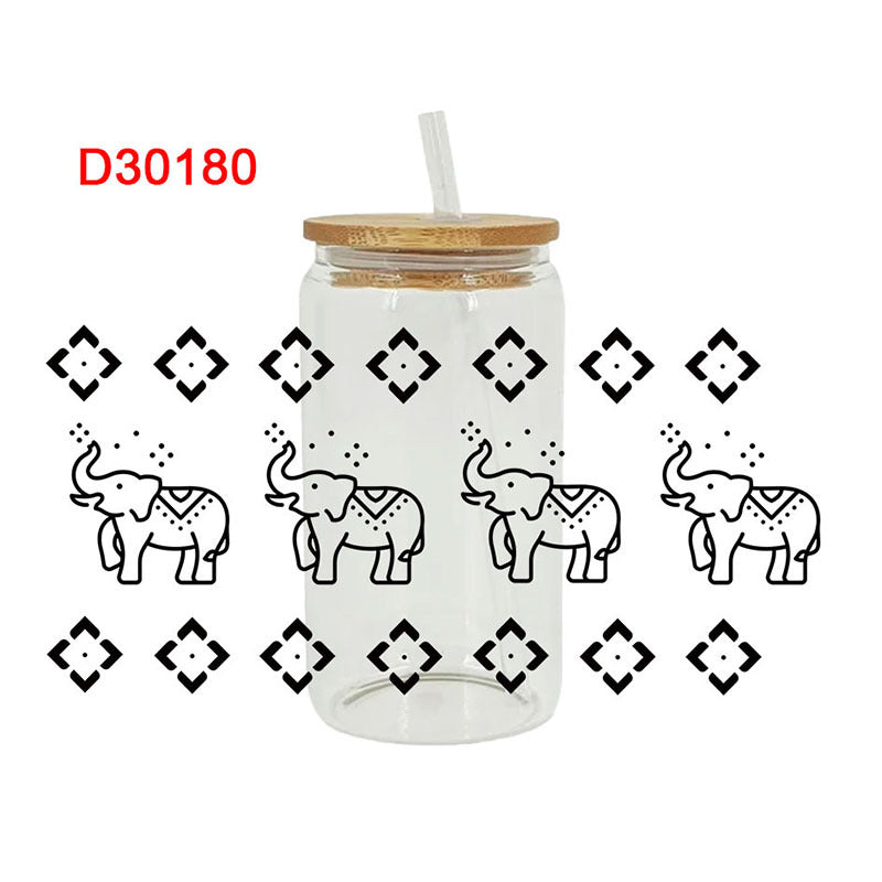 Wholesale Cartoon Chicken Monkey Diverse Animals 16oz Cup UV DTF Wraps