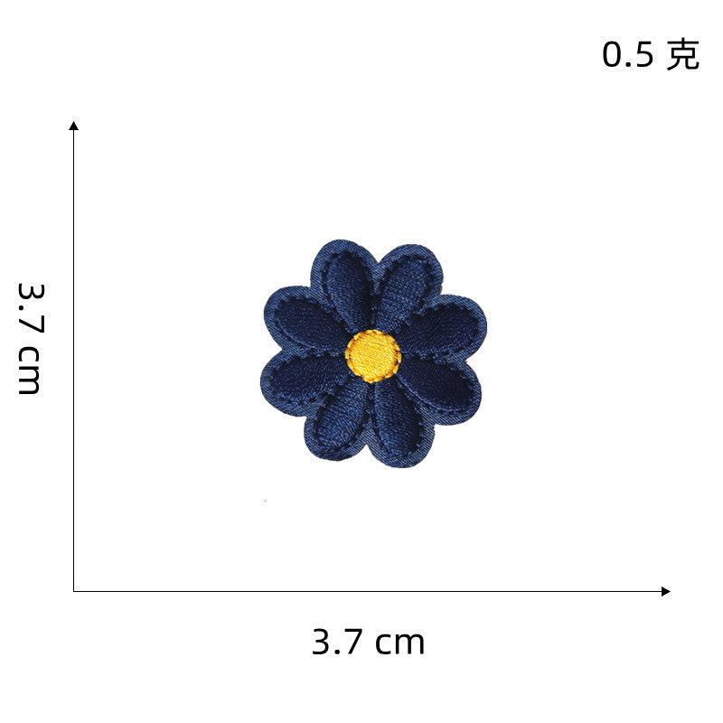 Wholesale Polyester Embroidered Flower Patches Cartoon Bee Sunflower DIY Clothing Decor Resale Accessory