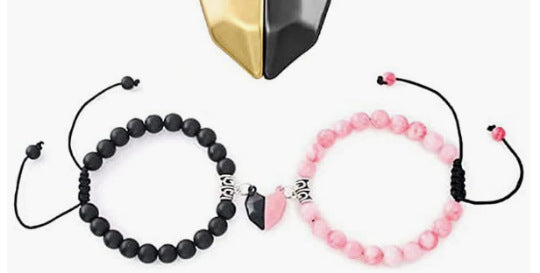 Wholesale Couple Bracelet Suction Stone Pair of Black Red Rope Love Bracelet