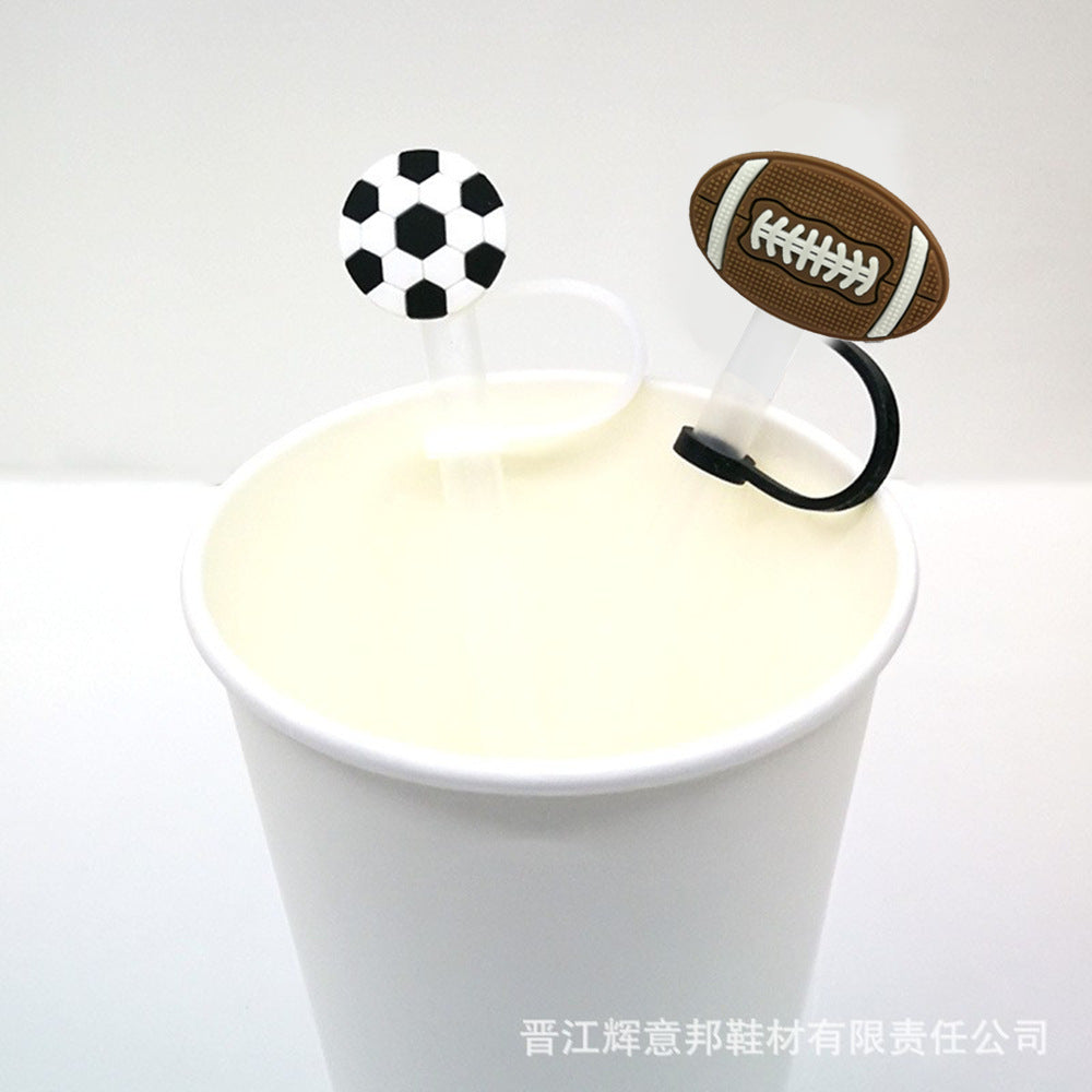 Wholesale 10pcs/pack  Cartoon Party Straw Cover Straw Cap Silicone Dust Plug