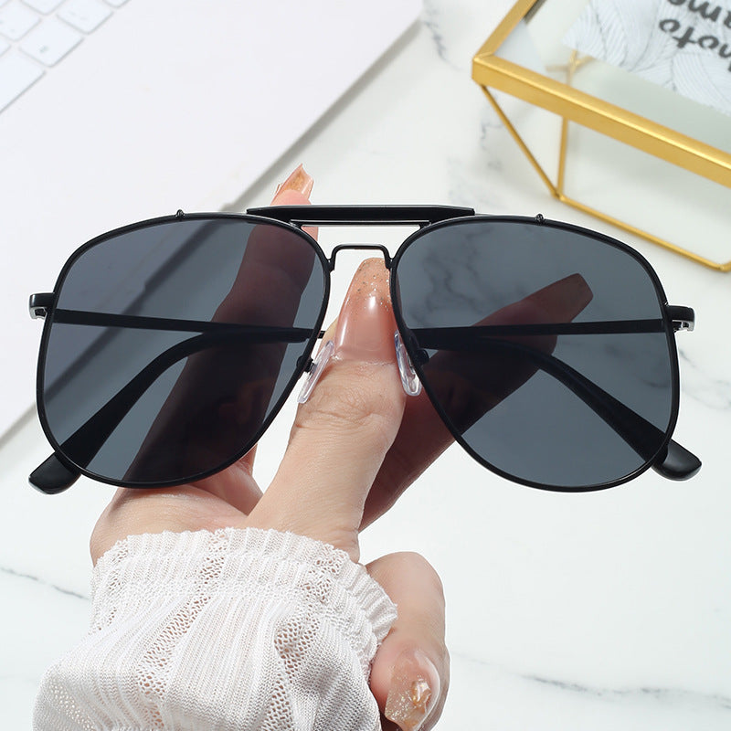 Wholesale  Ladies Toad Mirror Metal Large Frame Sunglasses 2024 New Sunglasses Ins Popular Same Style Sunglasses