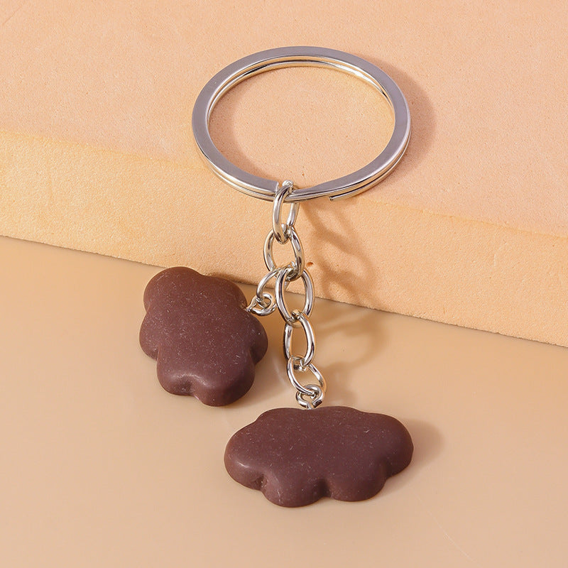 Wholesale Cartoon Color Cloud Resin Keychain