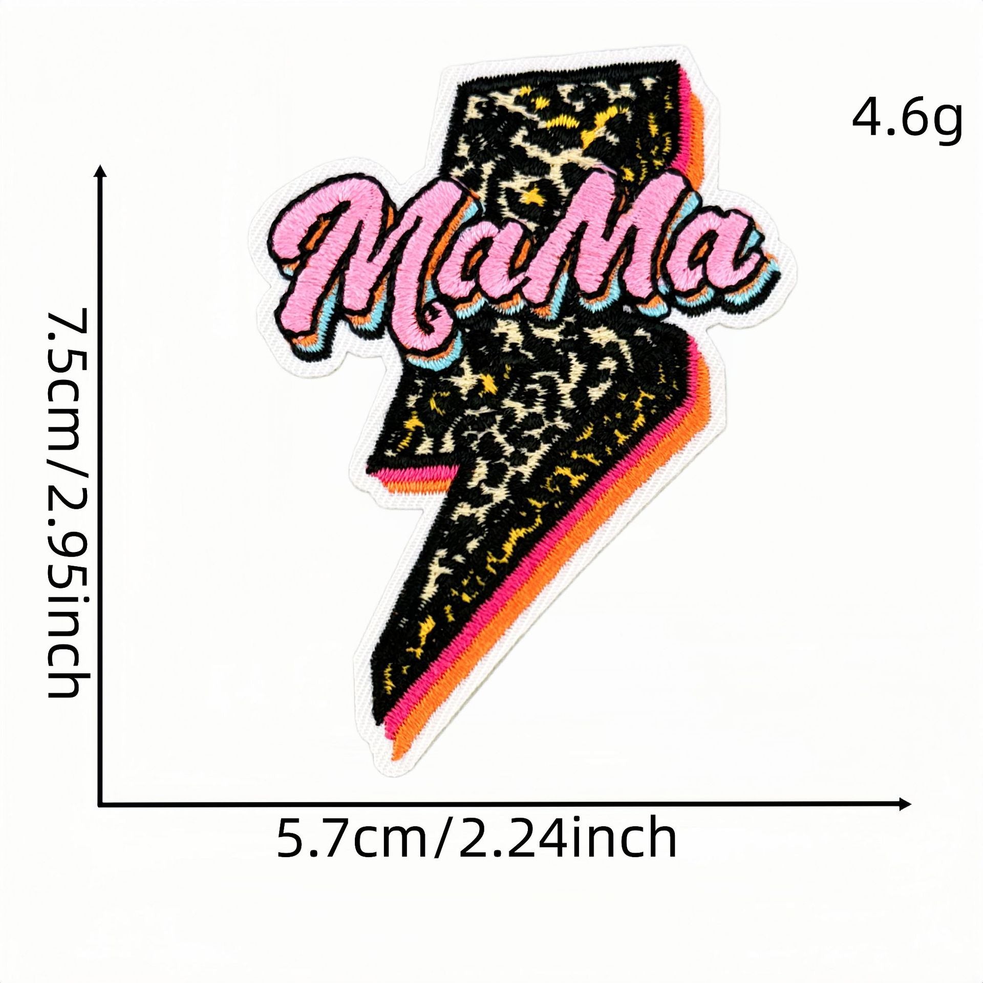 Wholesale 12 Pc Trendy Plaid Leopard Lightning Embroidered Iron On Patches For Hats DIY Decorative Accessory