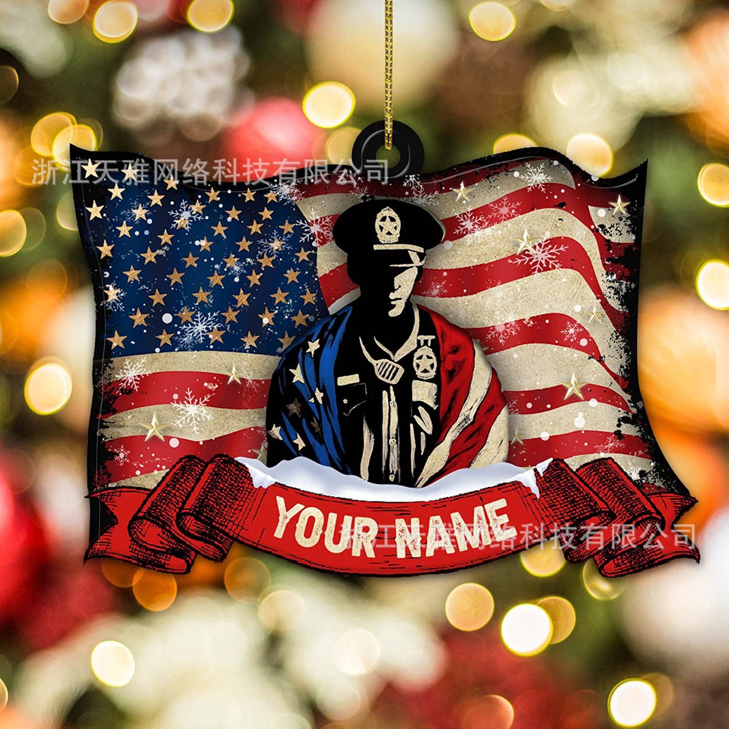 Wholesale Acrylic Independence Day Police Eagle Car Hanging Decoration