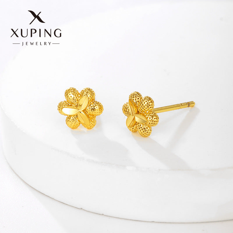 Wholesale Alloy Flower Simple and Compact Mini Summer High-end Fashion Earrings